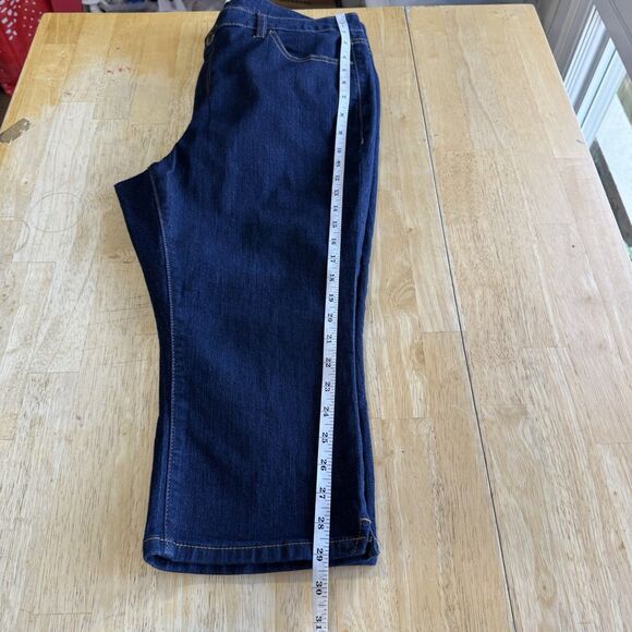 Lane Bryant Flex Magic Waistband Mid Rise Pedal Crop Jeans Denim Size 16 EUC - Picture 11 of 13